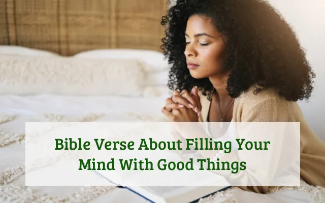 Bible Verse About Filling Your Mind With Good Things